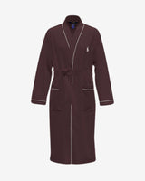 Jersey Cotton Jersey Robe - wine red