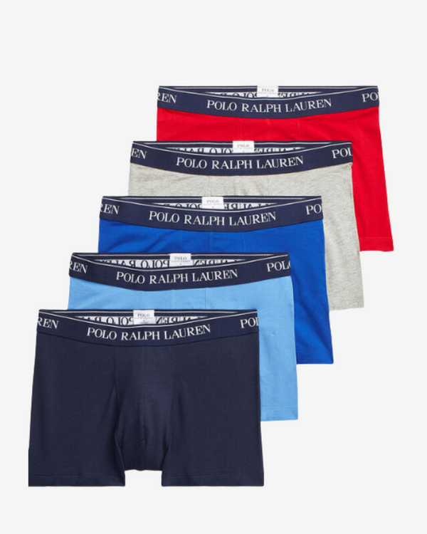 Boxershorts trunk 5-pak - Multi blå, rød, grå