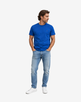 Regular Fit T-shirt med Flag - Blå