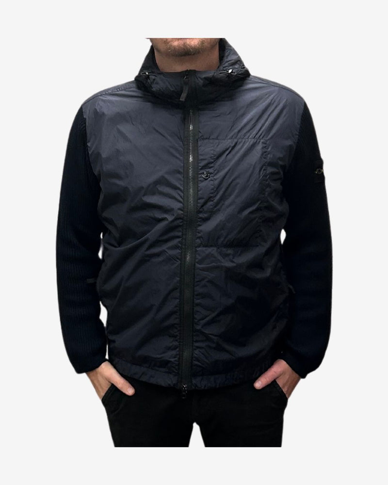 Crinkle Reps Hybrid Wool Jacket - Navy