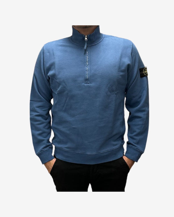 Stone Island Zip Sweater - Blå