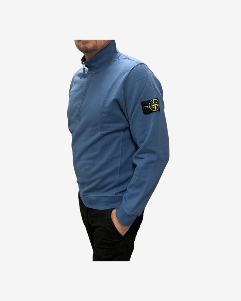 Stone Island Zip Sweater - Blå