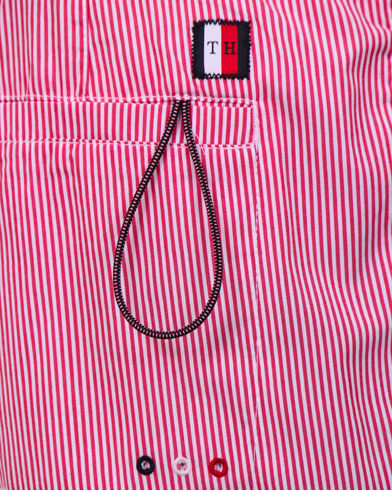 Flag logo badeshorts - Rød strib