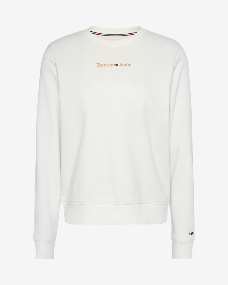 Guld logo dame sweatshirt - Hvid