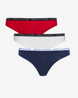Logo bikini trusser 3-pak - Hvid / Navy / Rød