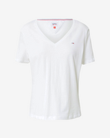Slim fit logo v-hals dame t-shirt - Hvid