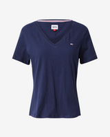 Slim fit logo v-hals dame t-shirt - Navy