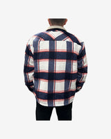 CHECK SHERPA OVERSHIRT - DARK KNIGHT NAVY