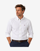 TH Flex Regular Fit Dobby Skjorte - Hvid