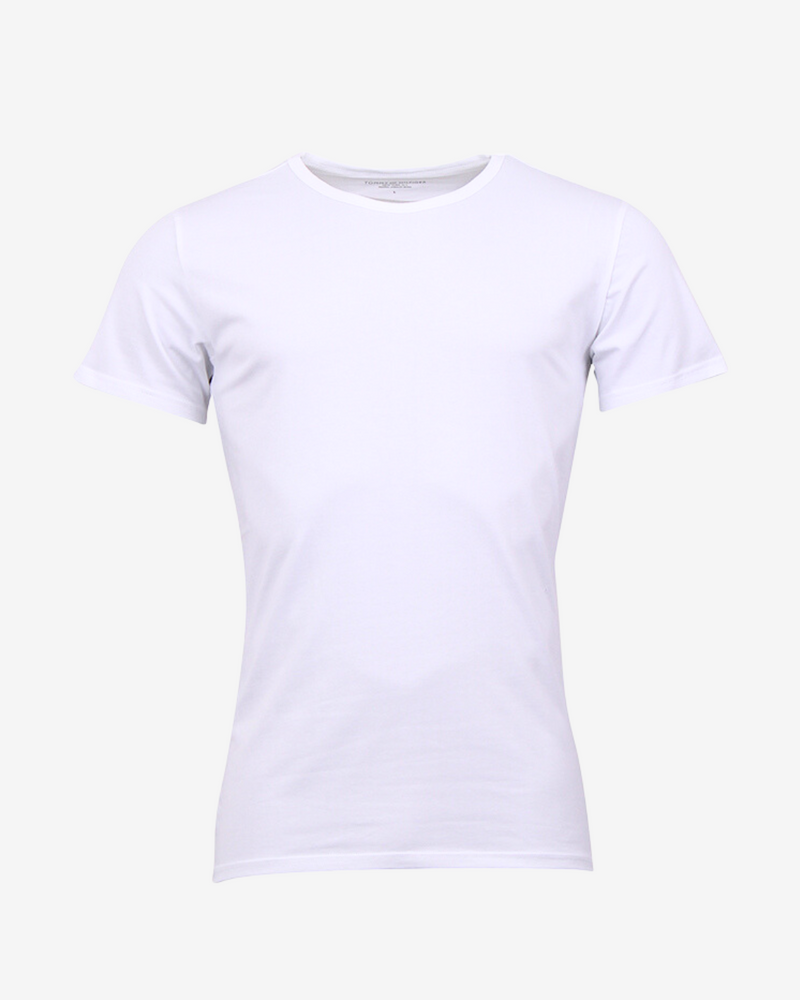 Rundhals stræk t-shirt 3-pak - Sort / Grå / Hvid