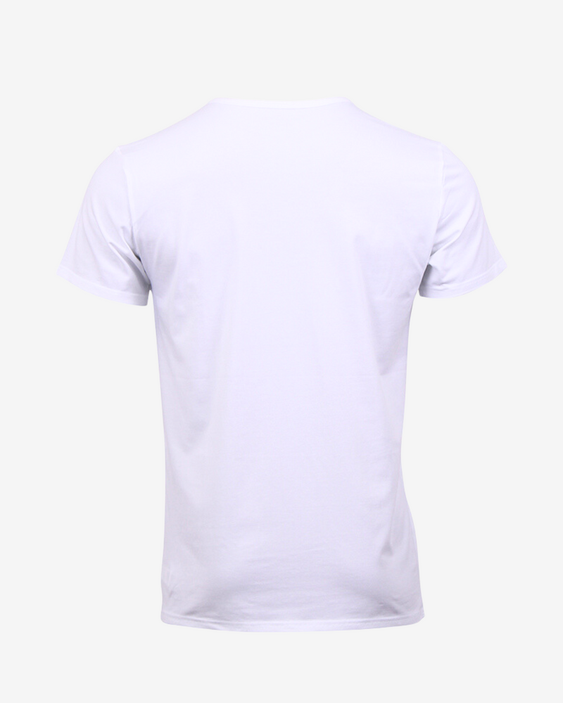 V-hals stræk t-shirt 3-pak - Hvid
