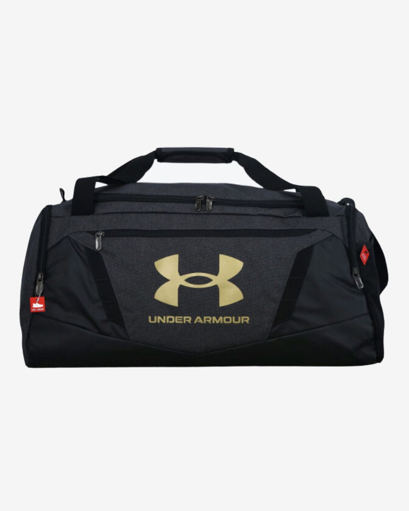 Sportstaske 5.0 Duffle Medium - Black Heather/Black/Metallic Gold