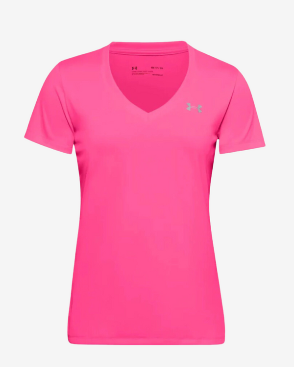 Tech dame V-hals t-shirt - Pink